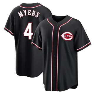 Replica Men's Wil Myers Cincinnati Reds Fashion Out Jersey - Black