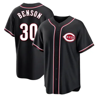 Replica Men's Will Benson Cincinnati Reds Fashion Out Jersey - Black